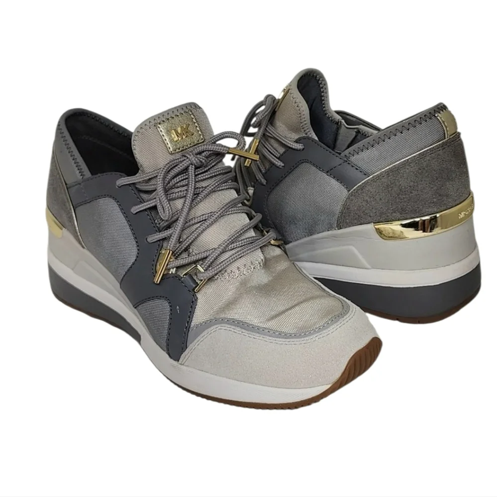 Michael Kors MK Womens Shoes Sneakers Gary Wedge Size 8 M‎